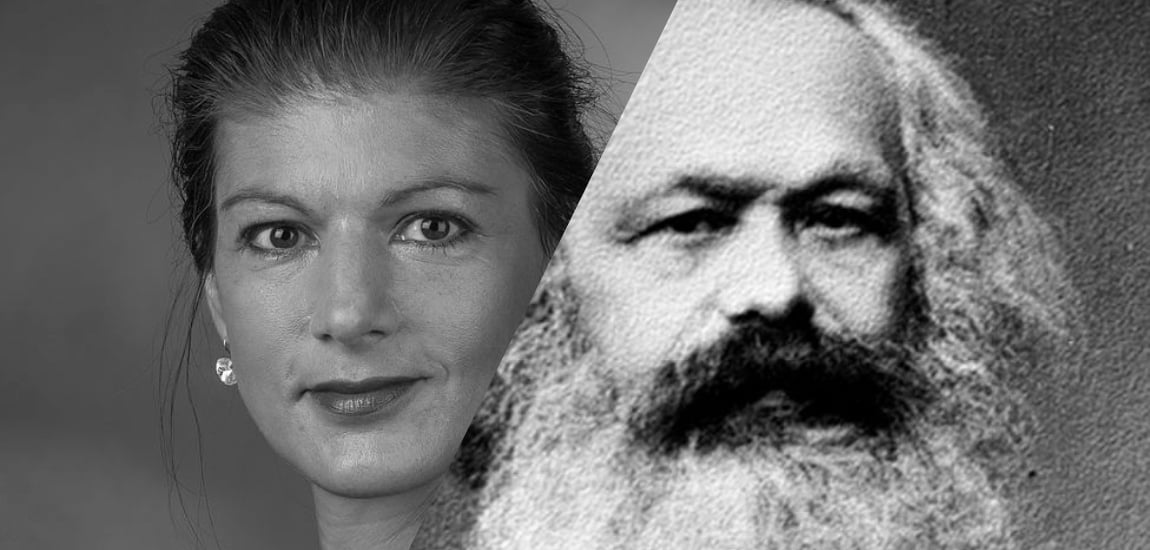 Sahra Wagenknecht und Karl Marx