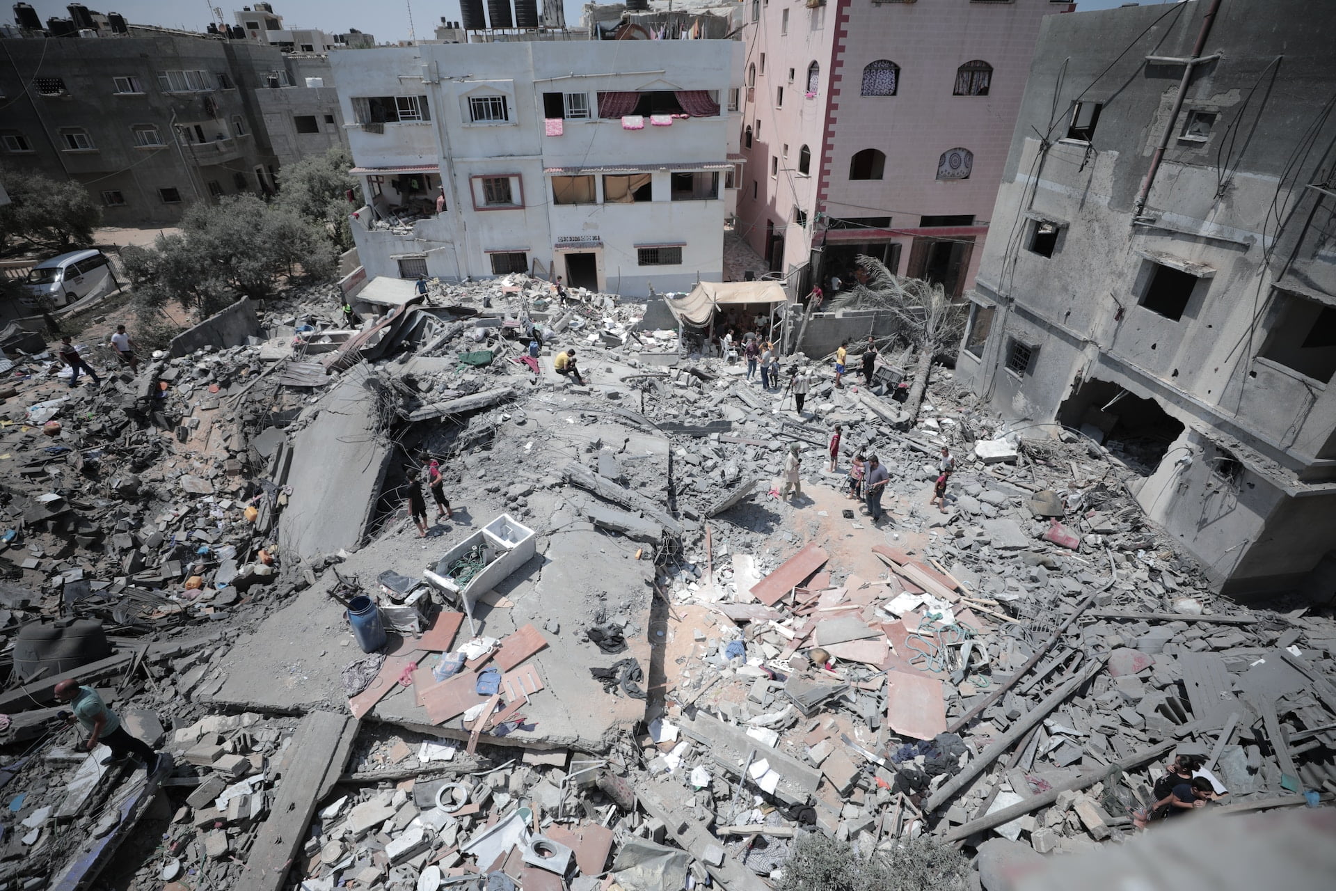Von Israel zerstörte Häuser in Gaza