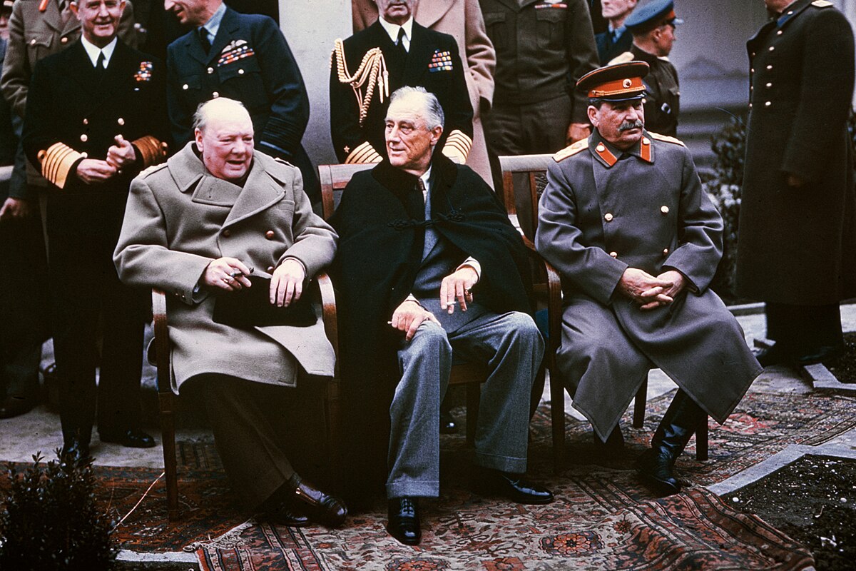 Jalta Konferenz: Churchill, Stalin, Roosevelt